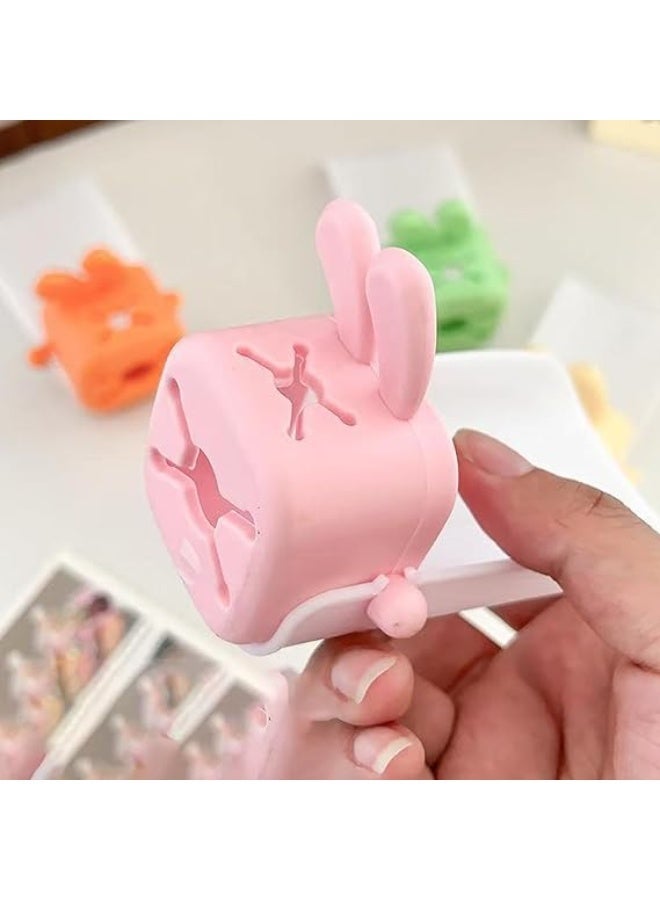 4 قطع من موسعات صنابير الأطفال على شكل أرنب كرتوني لطيف على شكل حرف U، موسع صنبور الحمام والمطبخ المقاوم للرذاذ (وردي/برتقالي/أصفر/أخضر) - Image 5